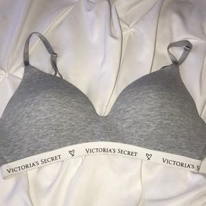 Grey wireless bra